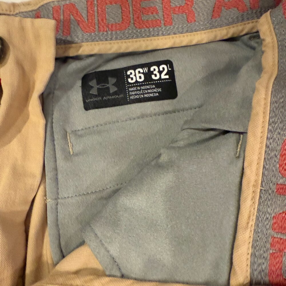 Under Armour Performance Tech Flat Front Chino Kh… - image 4